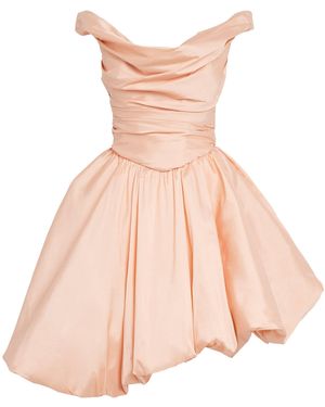 Sandra Mansour Taffeta À Demi Mini Dress - Pink