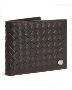 Barbour Leather Woven Farne Wallet - Black