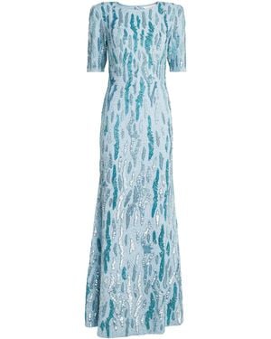 Raishma Sequin Tiana Gown - Blue