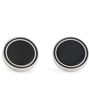 Tateossian Round Onyx Cufflinks - Black