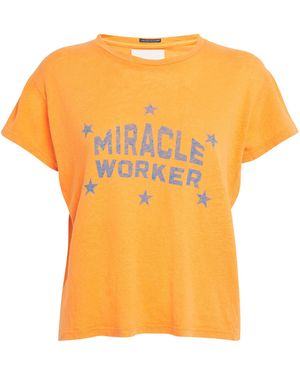 Mother Cotton-Linen The Sinful Graphic T-Shirt - Orange