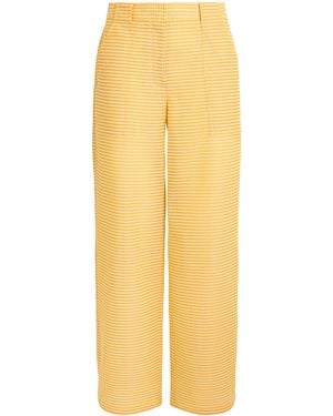 Jonathan Simkhai Wide-Leg Shepard Pants - Yellow