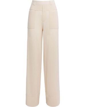 Allude Wool-Blend Cargo Trousers - White