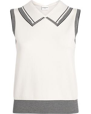 Claudie Pierlot Wool-Blend Sailor Top - White