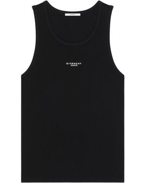 Givenchy Stretch-Cotton Logo Tank Top - Black