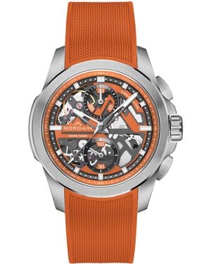 Norqain Stainless Steel Independence Skeleton Chrono Watch - Pink