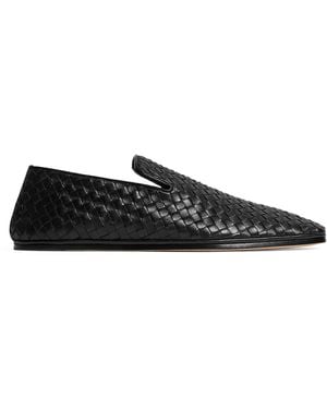 Bottega Veneta Lambskin Palazzo Slippers - Black