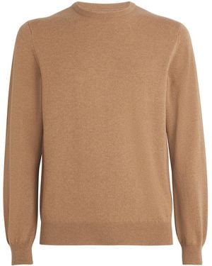 Harrods Cashmere Crew-Neck Jumper - Brown