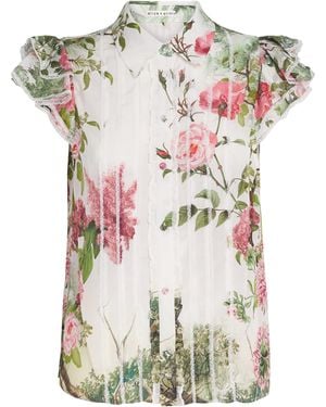 Alice + Olivia Silk Floral Minda Blouse - Multicolour