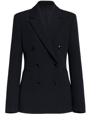 Alaïa Wool-Blend Cinched Blazer - Black