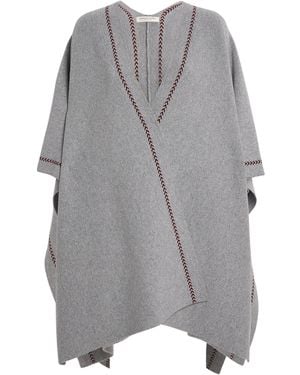 Johnstons of Elgin Cashmere Kawk Poncho - Grey
