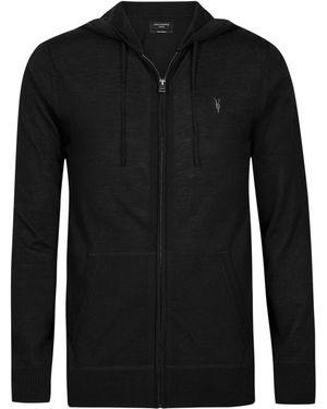 AllSaints Merino Wool Mode Hoodie - Black