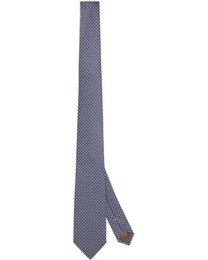 Canali Silk Jacquard Tie - Blue