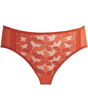 Maison Lejaby Embroidered Magnolia Briefs - Orange