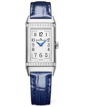 Jaeger-lecoultre Stainless Steel And Diamond Reverso One Duetto Watch 20Mm - Blue