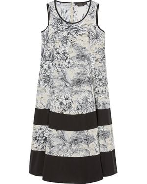 Marina Rinaldi Floral Print Midi Dress - Grey