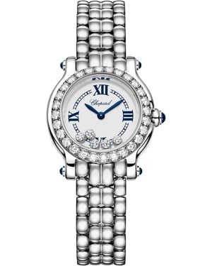 Chopard Stainless Steel And Diamond Happy Sport Watch - White