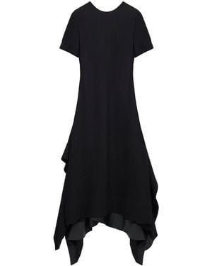 Loewe Leather-Trim Maxi Dress - Black
