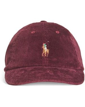 Polo Ralph Lauren Corduroy Polo Pony Baseball Cap - Red