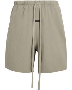 Fear Of God Cotton-Blend Logo Sweatshorts - Gray
