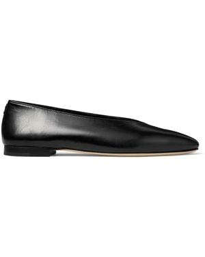 Jimmy Choo Margo Leather Ballet Flats - Black