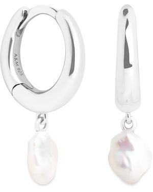 Astrid & Miyu Sterling And Pearl Huggies - White