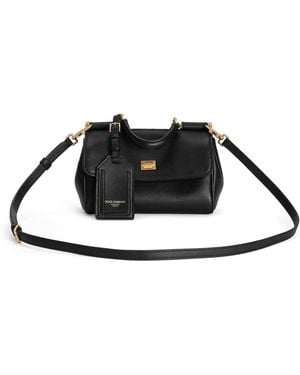 Dolce & Gabbana Plongé Calfskin My Sicily Cross-Body Bag - Black