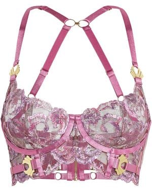 Bordelle Siren Longline Bodice Bra - Pink