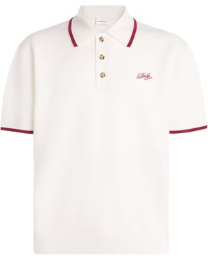 Drole de Monsieur Wool Logo Polo Shirt - White