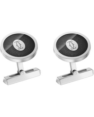 Cartier Sterling Double C De Cufflinks - Metallic