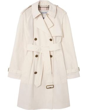 Burberry Mid-Length Belgravia Trench Coat - Natural