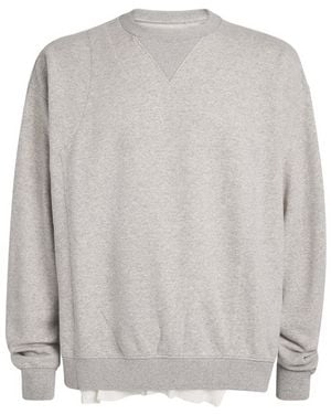Maison Margiela Cotton Double-Layered Sweatshirt - Grey