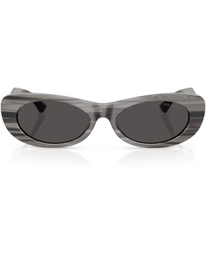 Jimmy Choo Oval Logo Sunglasses - Grey