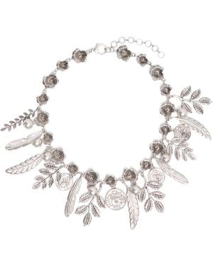 Weekend by Maxmara Floral Charm Necklace - Metallic