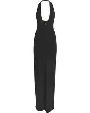 Skims Soft Lounge Halterneck Maxi Dress - Black
