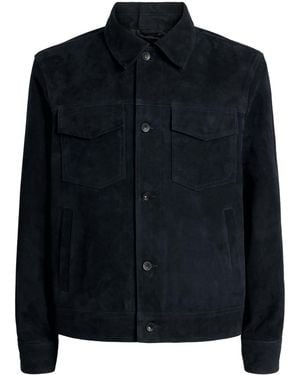 Rag & Bone Suede Trucker Jacket - Black