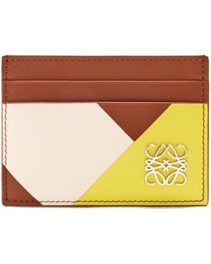 Loewe Leather Anagram Card Holder - Orange