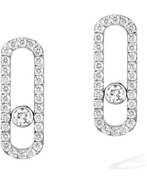 Messika Move Uno And Diamond Stud Earrings - Metallic