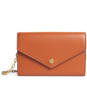 Harrods Leather Chain Wallet - Brown