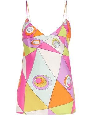 PUCCI Silk Printed Cami Top - Pink