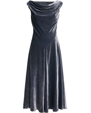 Altuzarra Velvet Drina Midi Dress - Blue