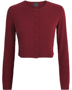 Leset Jersey Lauren Ii Cropped Cardigan - Red