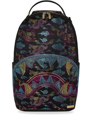 Sprayground Embroidered Dragon Backpack - Blue