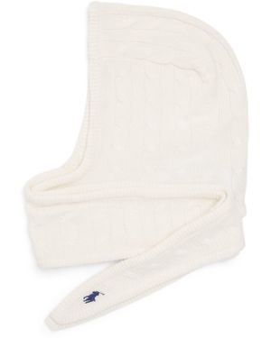 Polo Ralph Lauren Wool-Cashmere Cable-Knit Wrap Snood - White