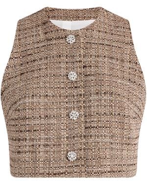 Sandro Tweed Vest - Natural