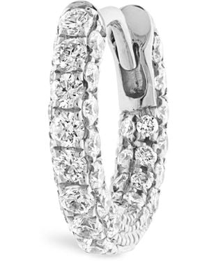 Maria Tash Diamond Five Row Pavé Single Hoop Earring - White
