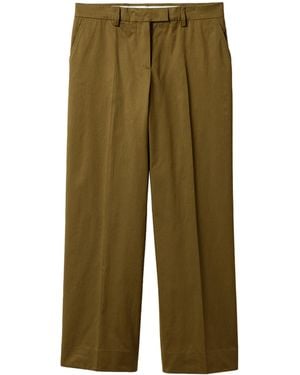 Miu Miu Cotton Twill Trousers - Green