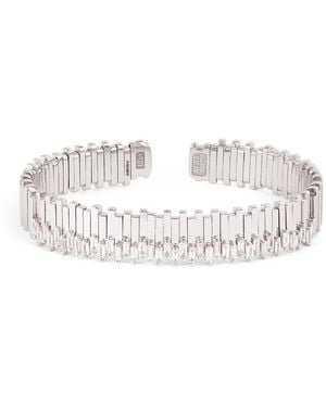 Suzanne Kalan And Diamond Golden Bangle - White