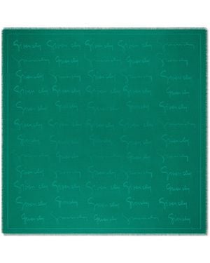Givenchy Silk-Wool Signature Shawl - Green