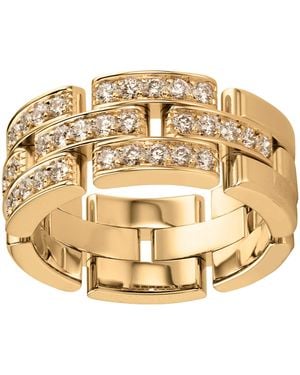 Cartier And Diamond Maillon Panthère Ring - Metallic